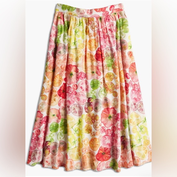 NWT MODCLOTH Heirloom Tomato Print Pocket Skirt - Picture 5 of 10